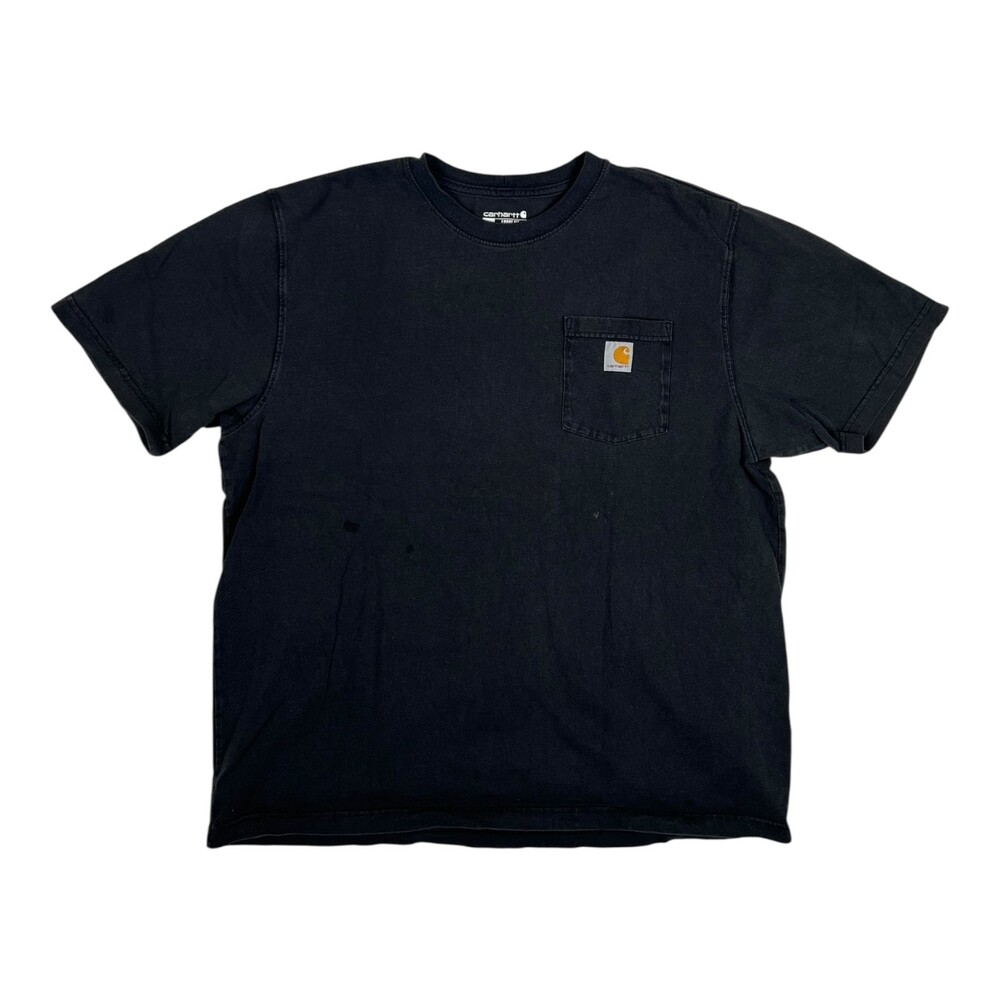 Vintage Carhartt Black Pocket Tee T-Shirt Size XL Loose Fit Grunge Faded